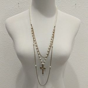 Layered Cross Necklace